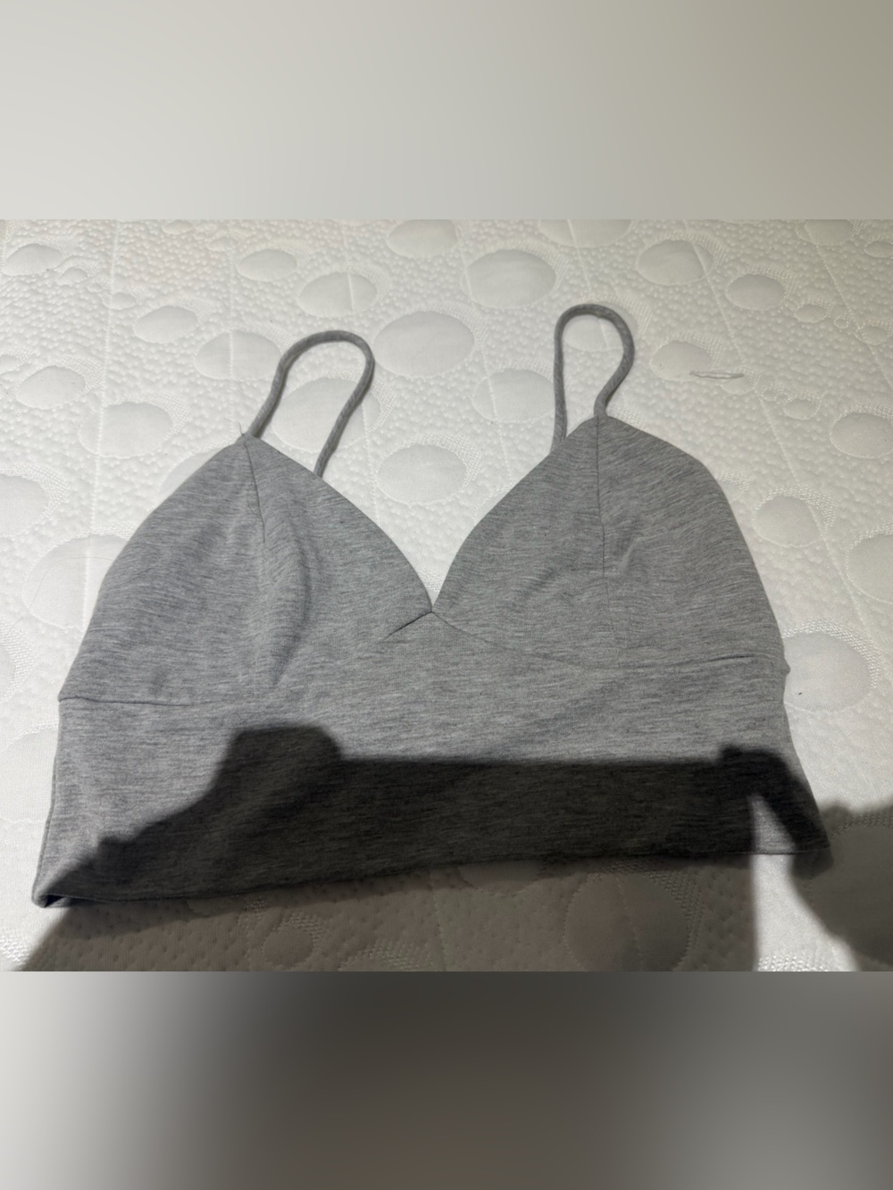 Woman’s grey bralette